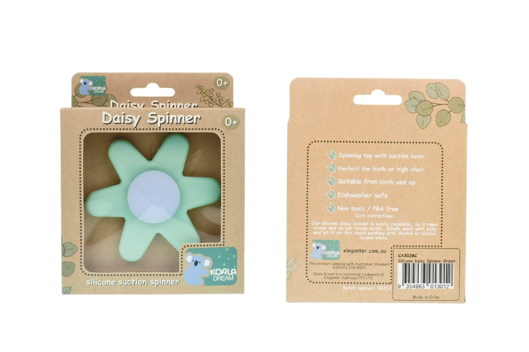 Silicone daisy spinner green