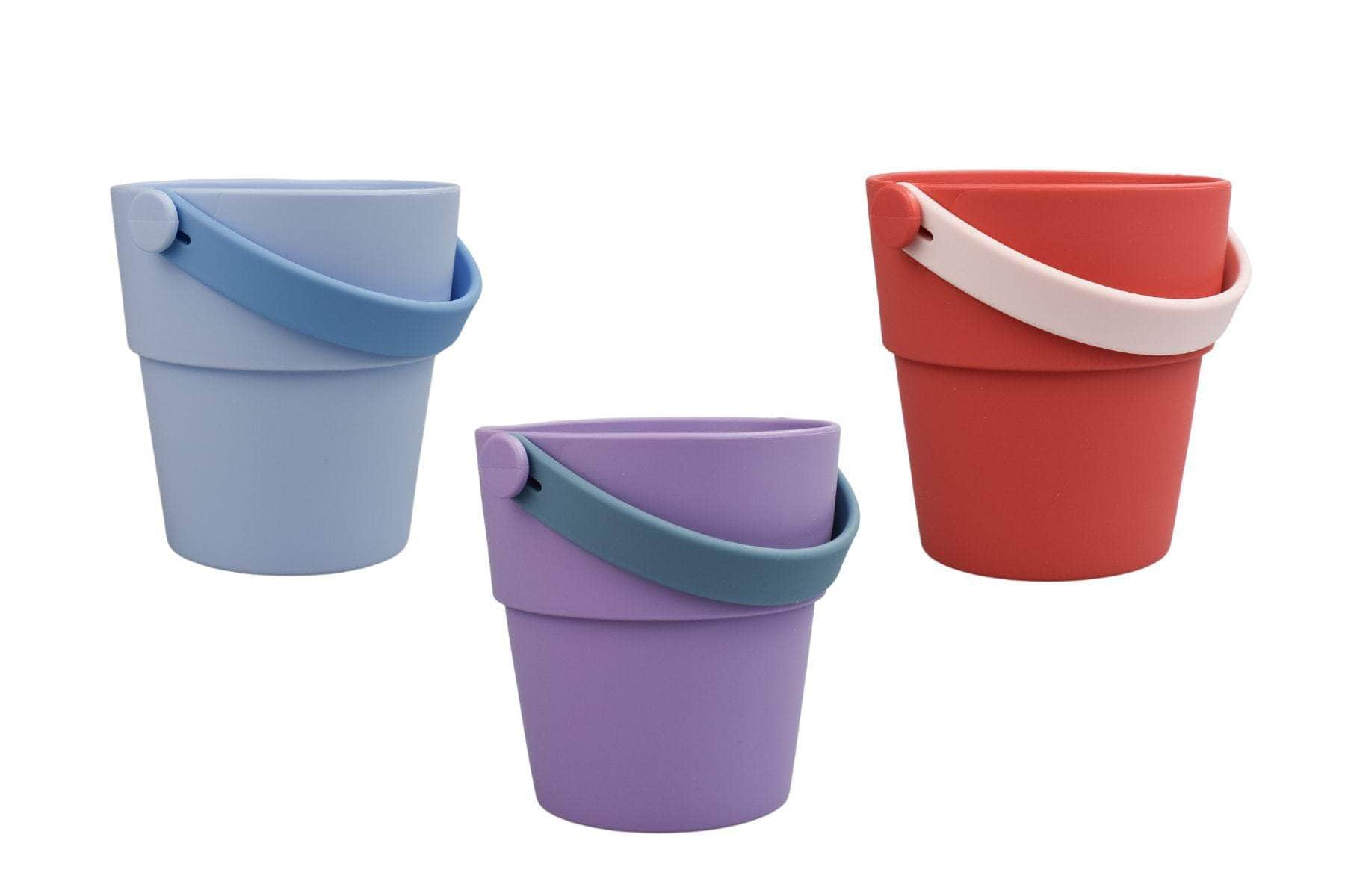 Silicone shower buckets 3pc set purple