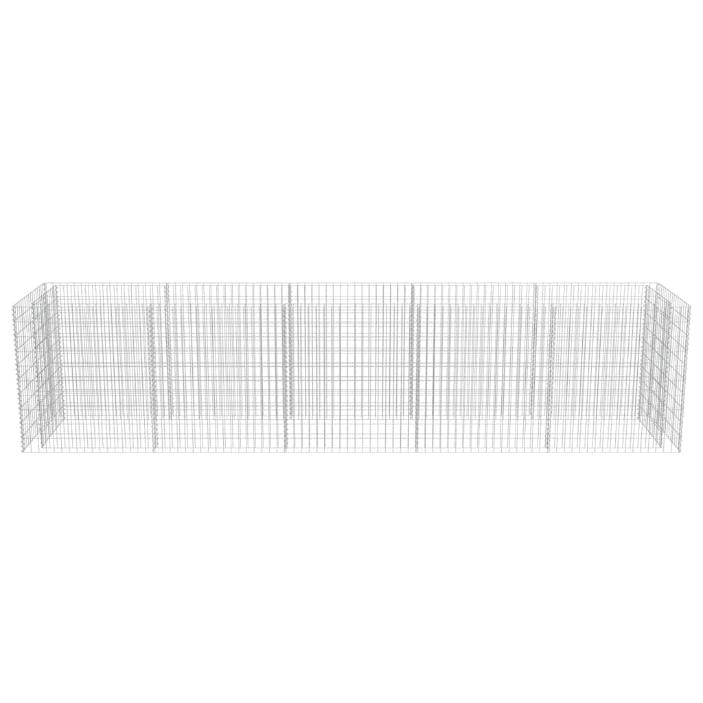 Silver/Gabion Planter Galvanised Steel
