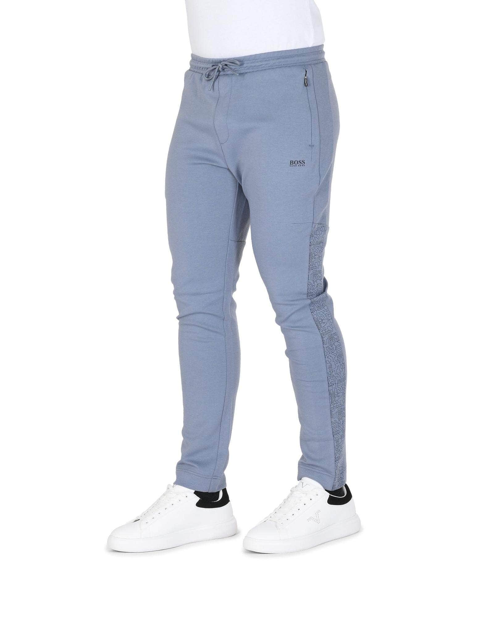 Silver/Navy blue Stride Hugo Boss Men'S Cotton Polyester Blend Pants