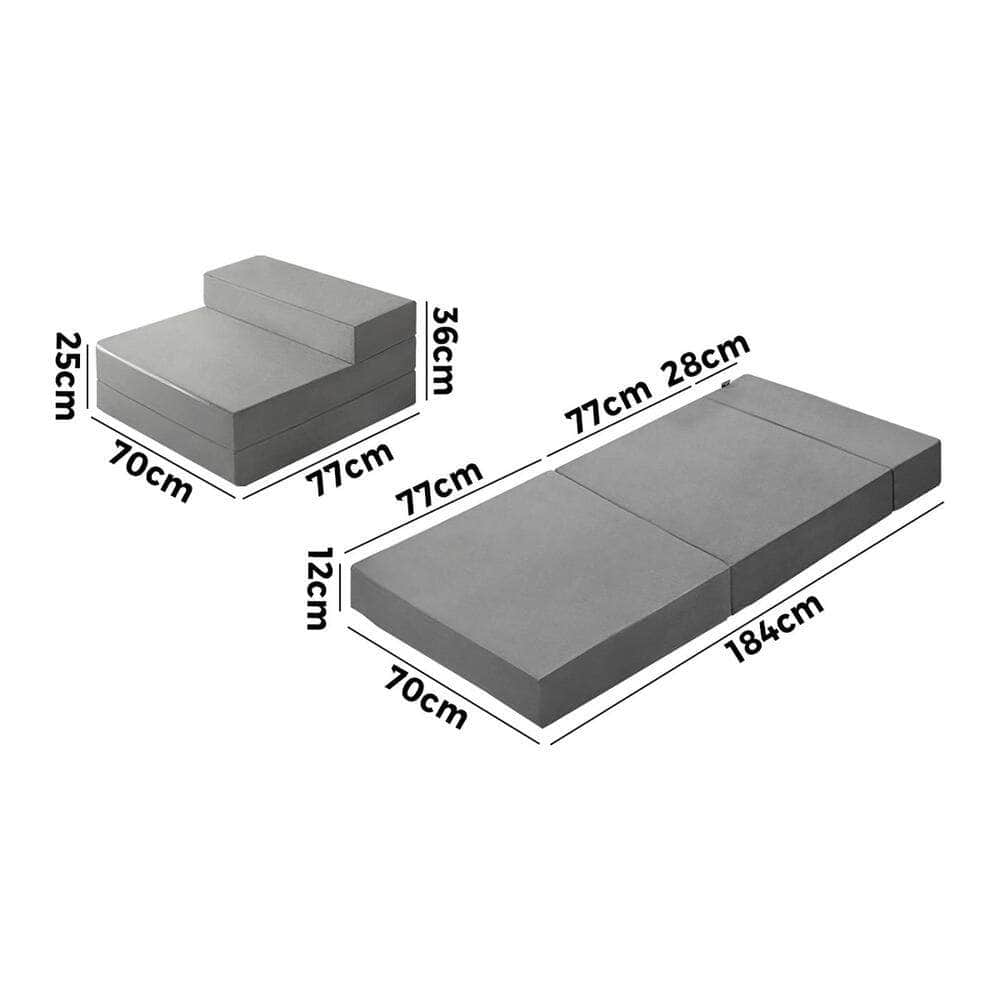Simple Deals Foldable Foam Mattress Single Sofa Bed Portable Camping Cushion Floor Bed