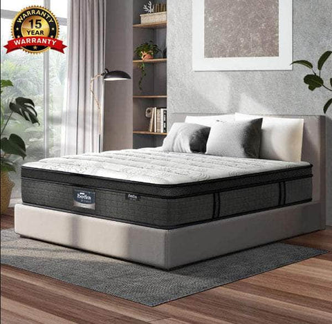 Simple Deals Latex Foam Mattress Bed 9 Zone Pocket Spring 34cm Thickness