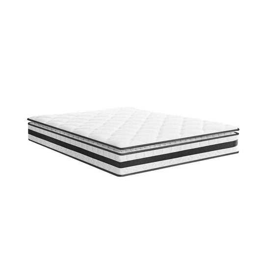 21cm Thick Mattress Pillow Top Cool Gel Foam Bonnell Spring