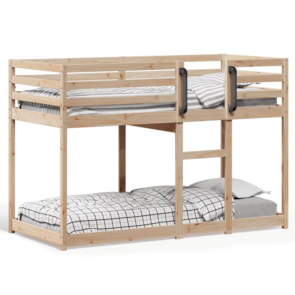 Single Bunk Bed Solid Pine Wood Loft Bed with Slatted Base Compact Design