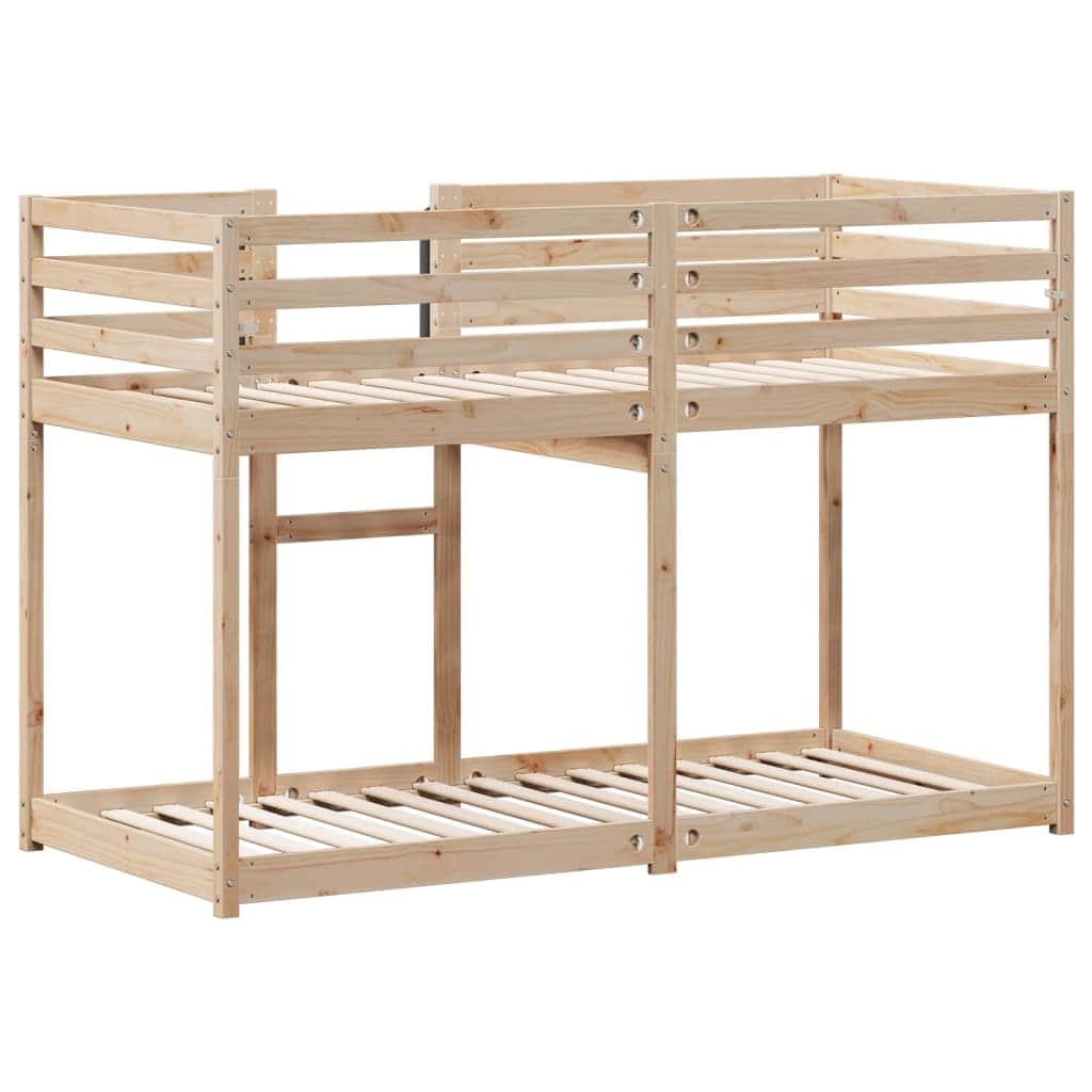 Single Bunk Bed Solid Pine Wood Loft Bed with Slatted Base Compact Design