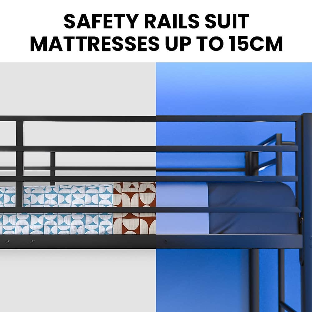 Single Loft Bed And Single Underbed Multifunctional Space Saving