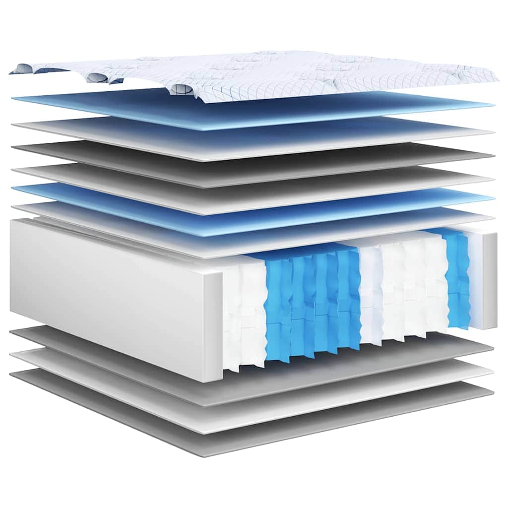 Single Medium Pocket Spring Mattress Fabric Foam Isolation Pad