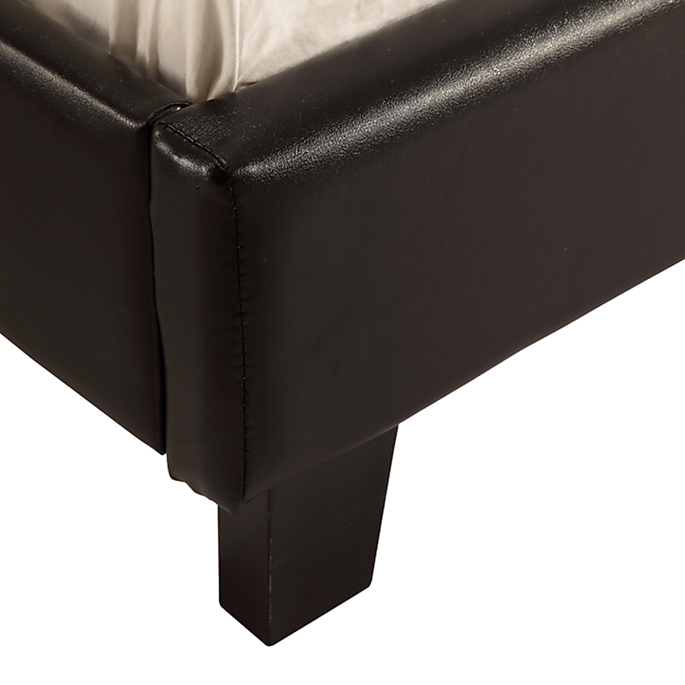 Single Pu Leather Bed Frame Black