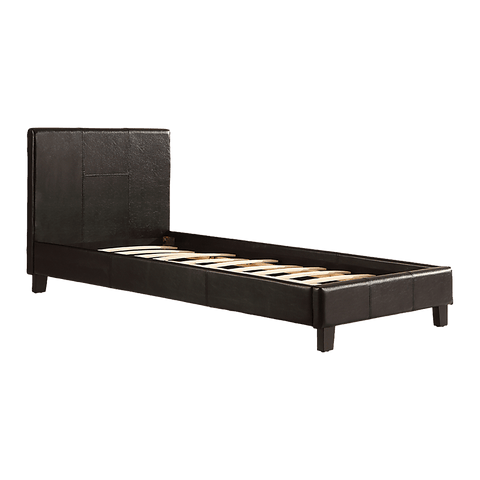 Single Pu Leather Bed Frame Black