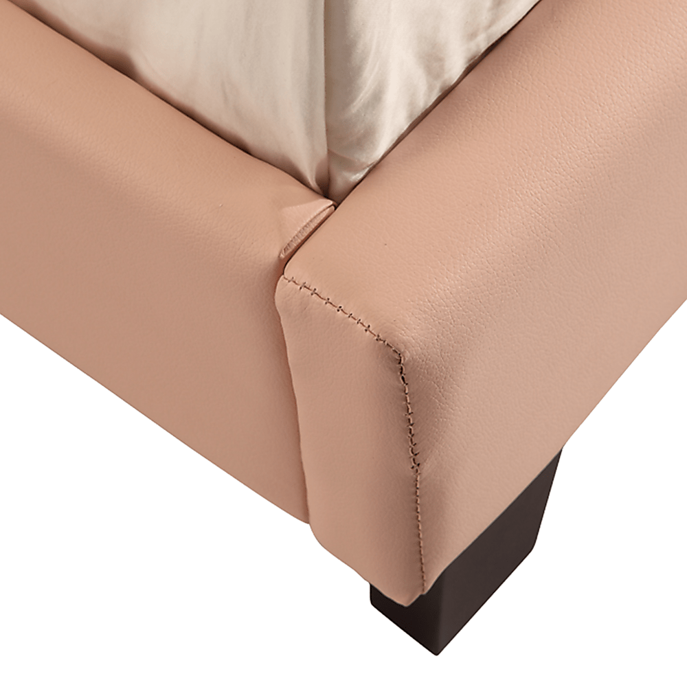 Single Pu Leather Bed Frame Pink