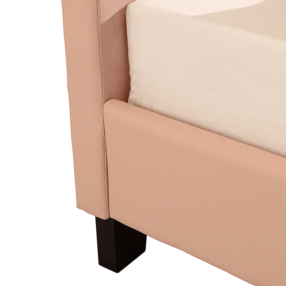 Single Pu Leather Bed Frame Pink