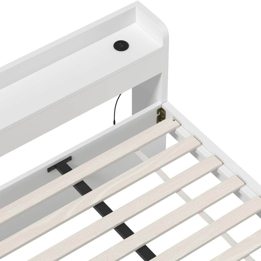 Single Queen King & Double Bed Frame with USB Charging Ports & 2 Storage Drawers Bedroom Furniture