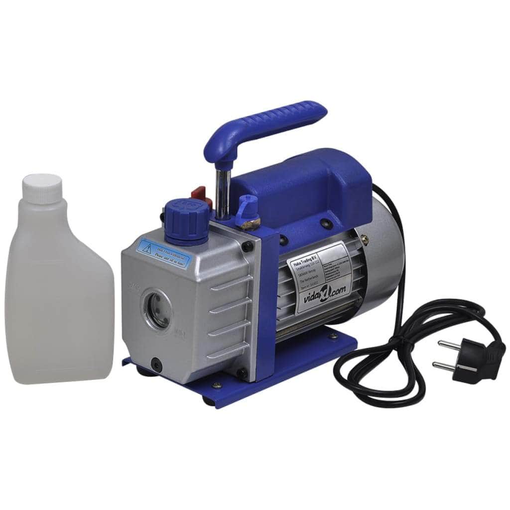 Single Stage Vacuum Pump with 4 - Way Manifold Gauge Set - Simple deals