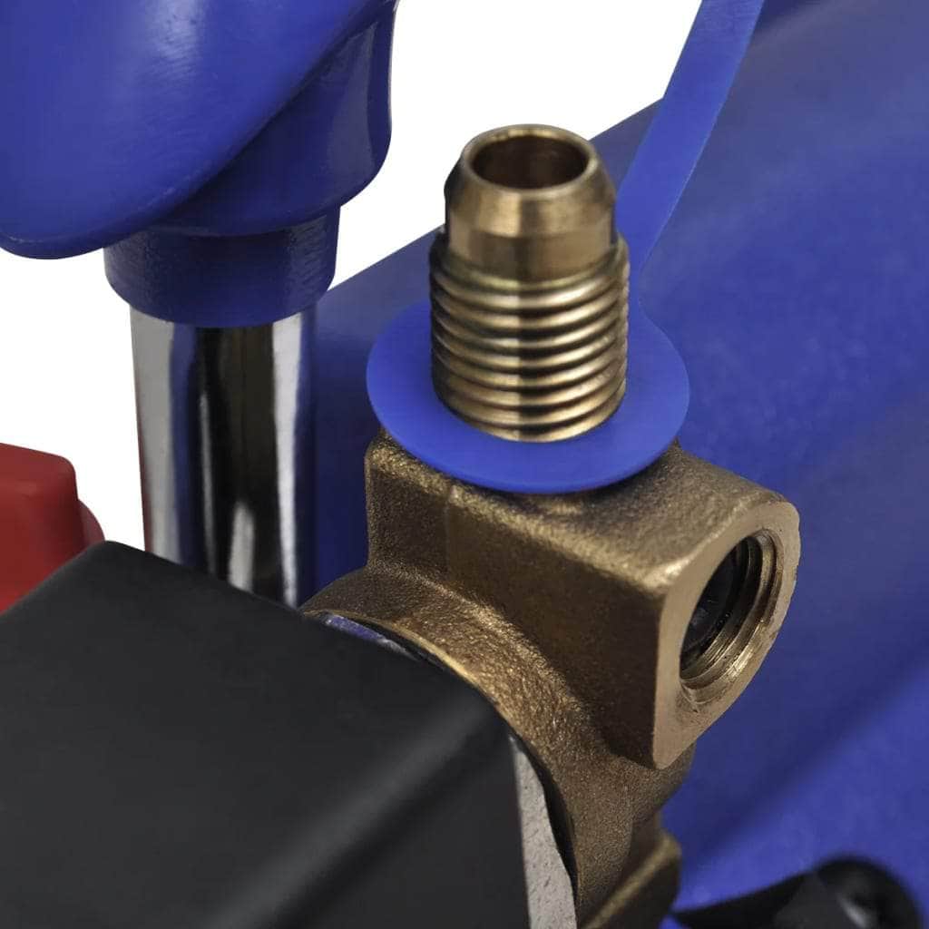 Single Stage Vacuum Pump with 4 - Way Manifold Gauge Set - Simple deals