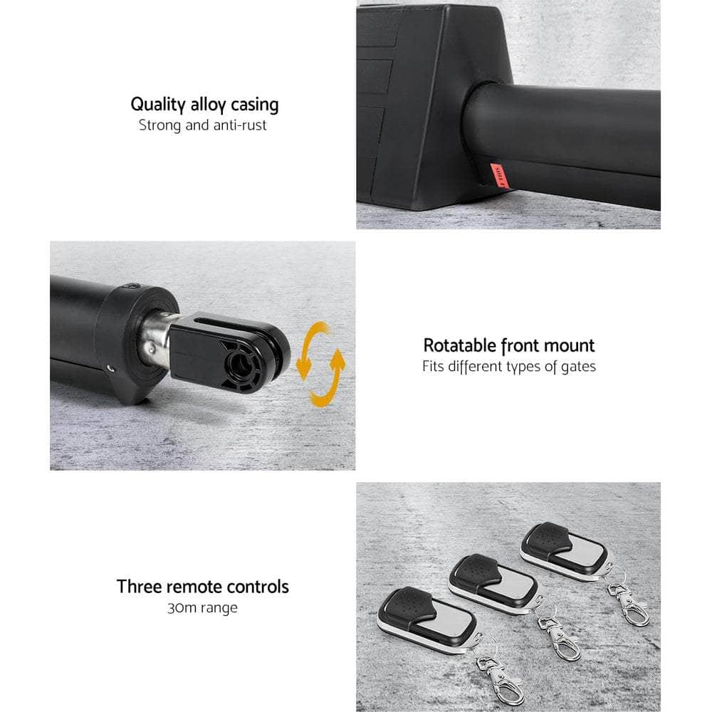 Single Swing Gate Opener 40W Full Solar Power Automatic 300Kg 5M