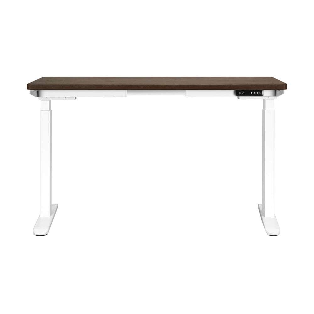 Sit-Stand Desk Height Adjustable Desk White&Walnut