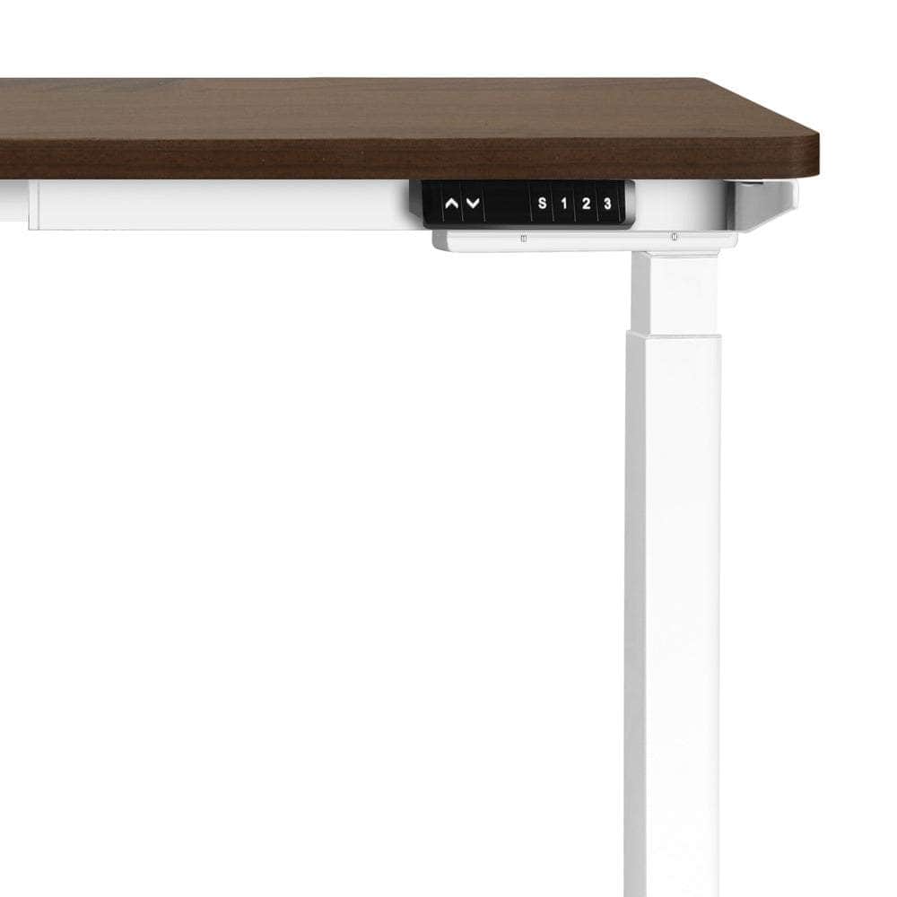 Sit-Stand Desk Height Adjustable Desk White&Walnut
