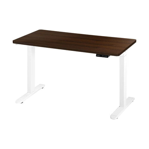 Sit-Stand Desk Height Adjustable Desk White&Walnut