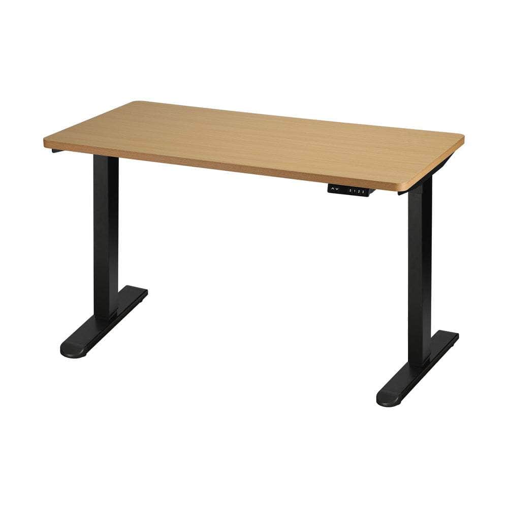 Sit Stand Desk Motorised Adjustable 160cm Black&Oak