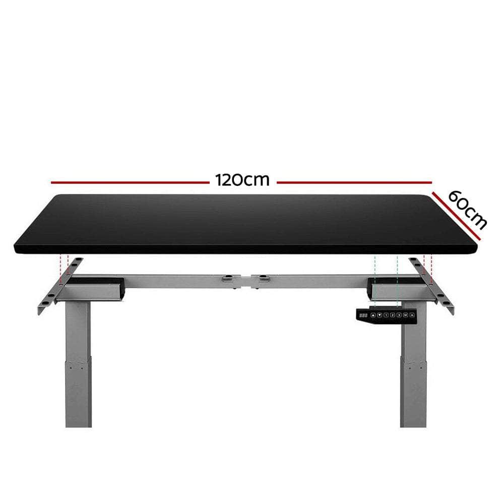 Sit Stand Desk Standing Desks Motorised Electric Home Office Laptop Computer Dual Motor 120cm