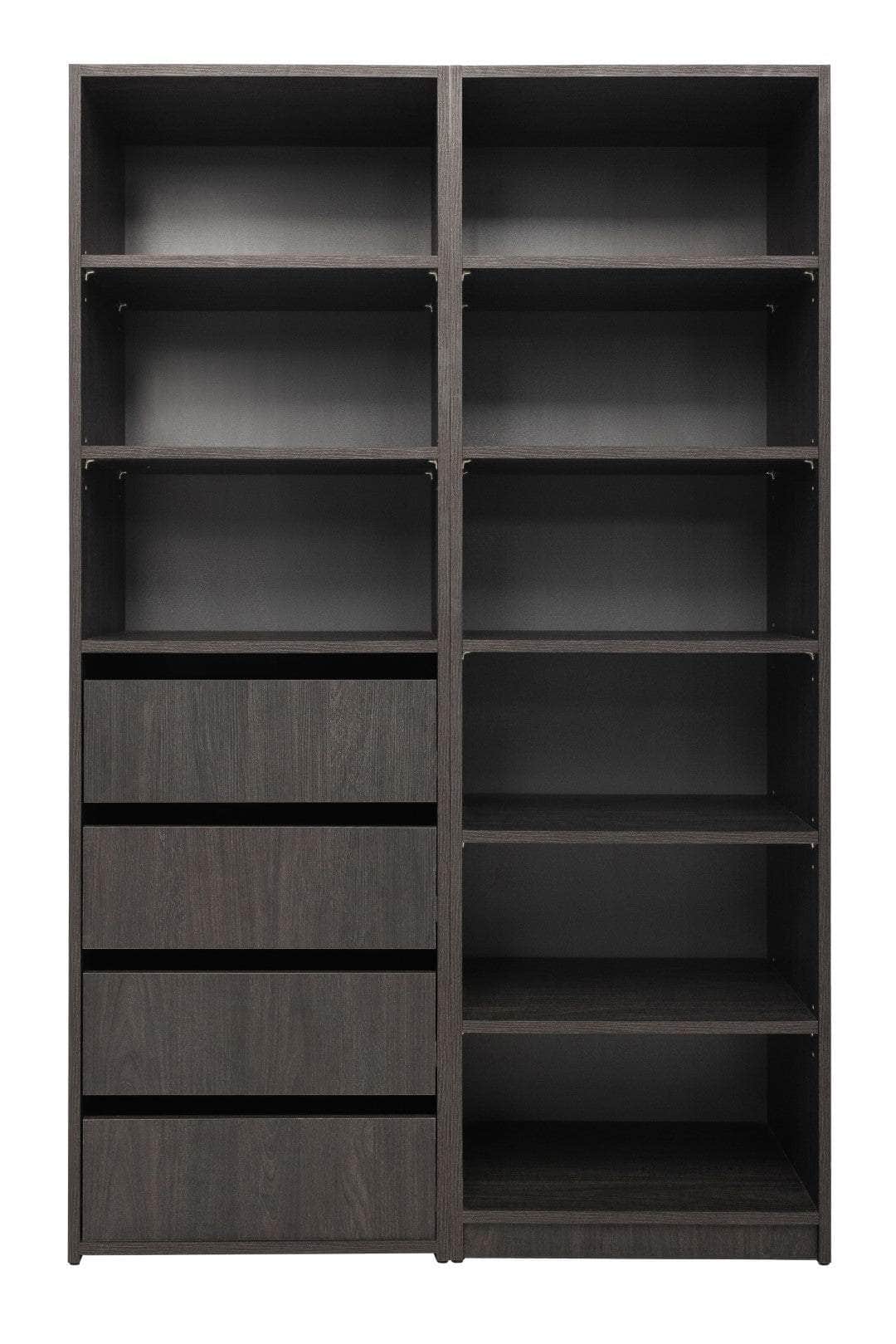 Six Shelf Build In Wardrobe - Nordic Ash/Oak