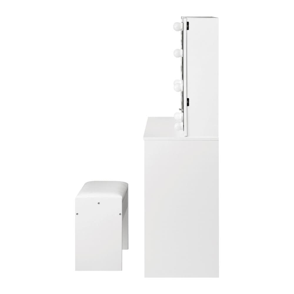 Sleek and Functional Dressing Table Stool Set: Makeup Essentials