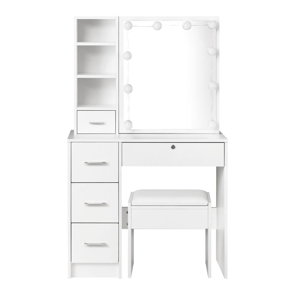 Sleek and Functional Dressing Table Stool Set: Makeup Essentials