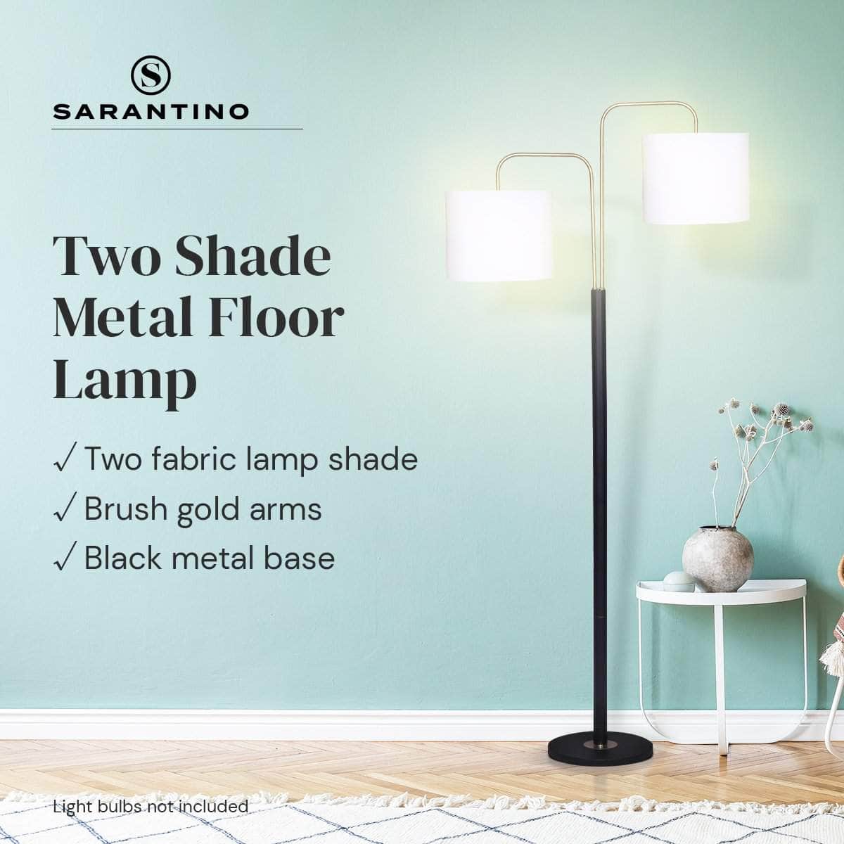 Sleek and Stylish: Black Metal Task Floor Lamp