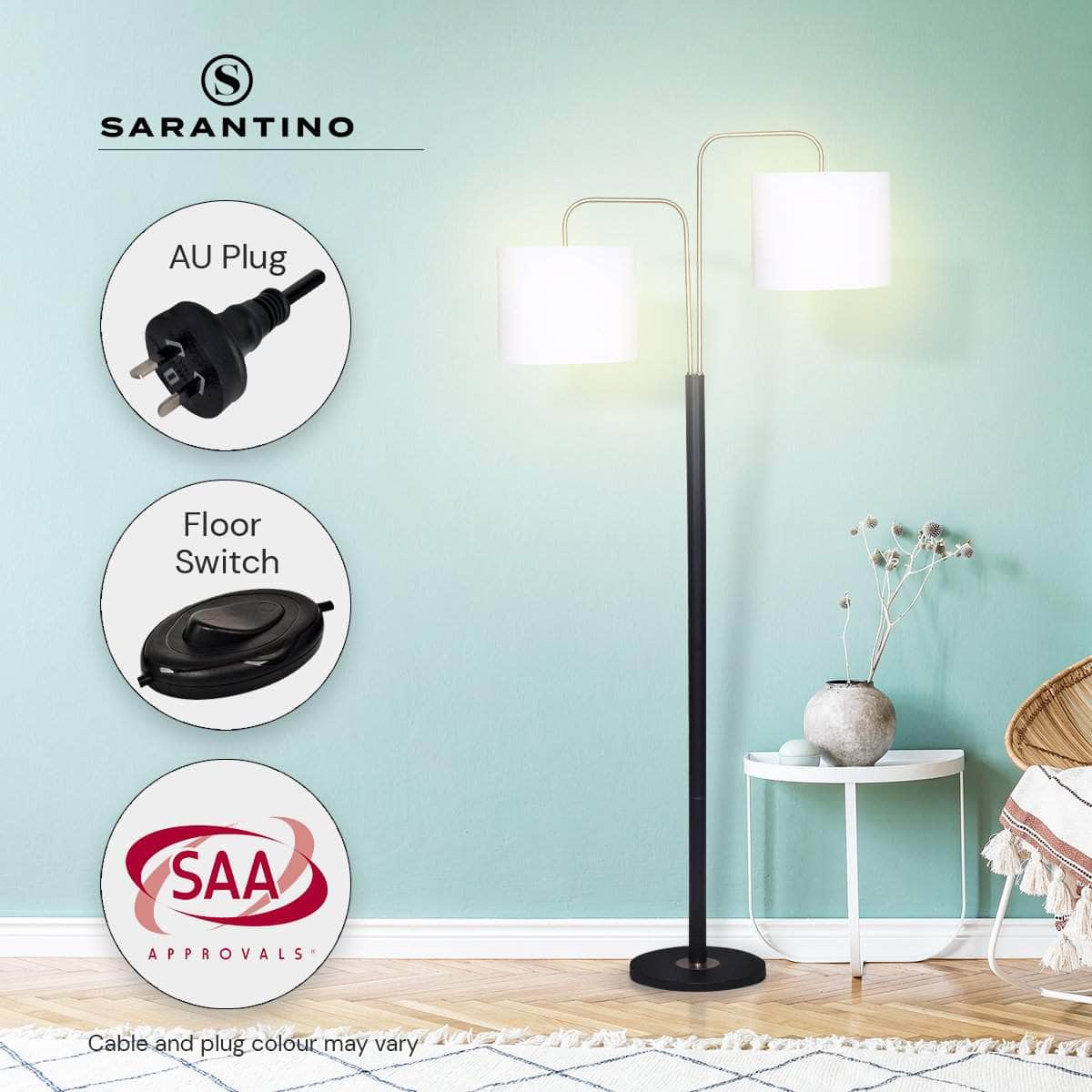 Sleek and Stylish: Black Metal Task Floor Lamp