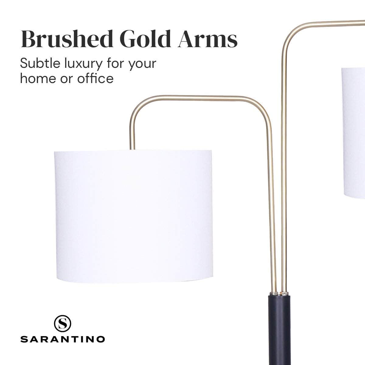 Sleek and Stylish: Black Metal Task Floor Lamp