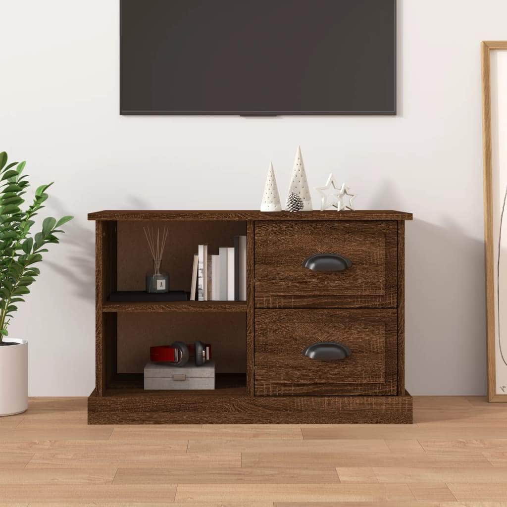 Sleek and Stylish Engineered Wood TV Stand in White Finish