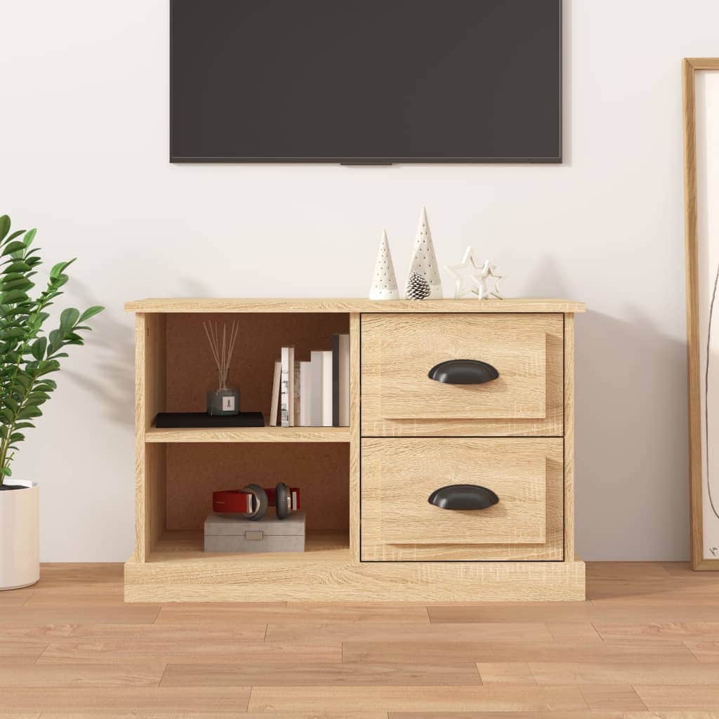 Sleek and Stylish Engineered Wood TV Stand in White Finish