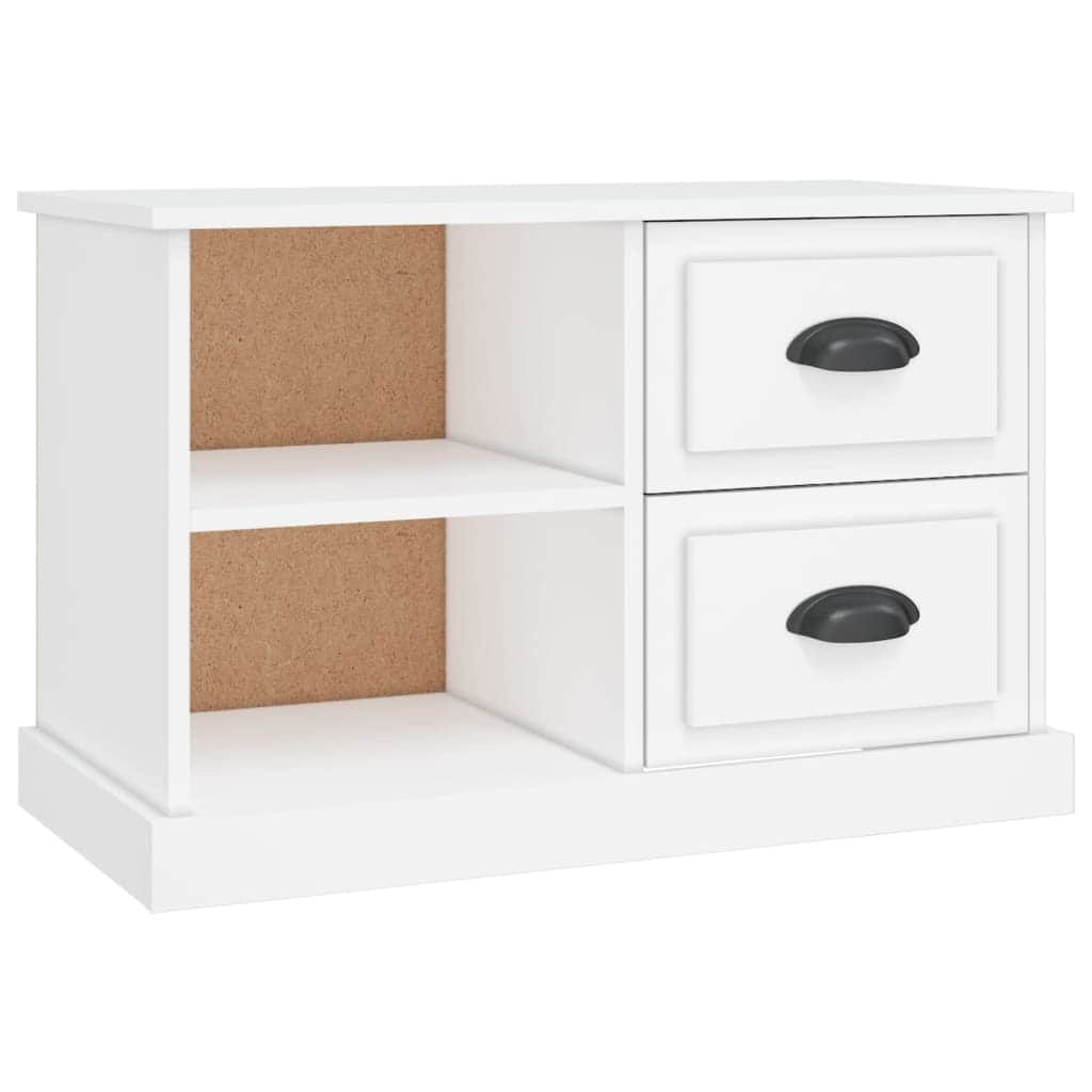 Sleek and Stylish Engineered Wood TV Stand in White Finish