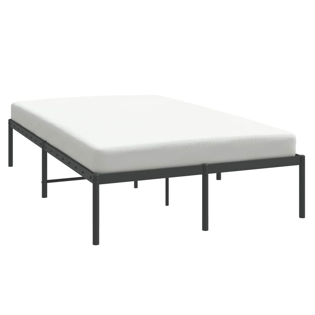 Sleek Black Double Metal Bed Frame