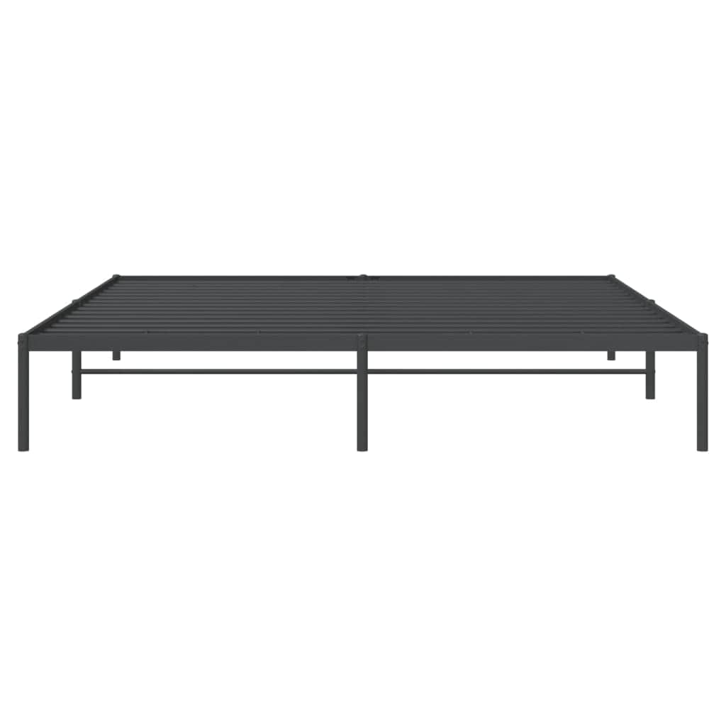 Sleek Black Double Metal Bed Frame