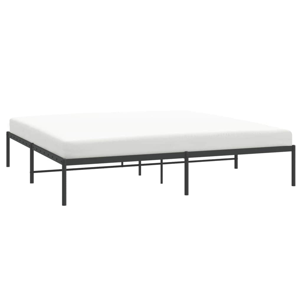 Sleek Black Double Metal Bed Frame