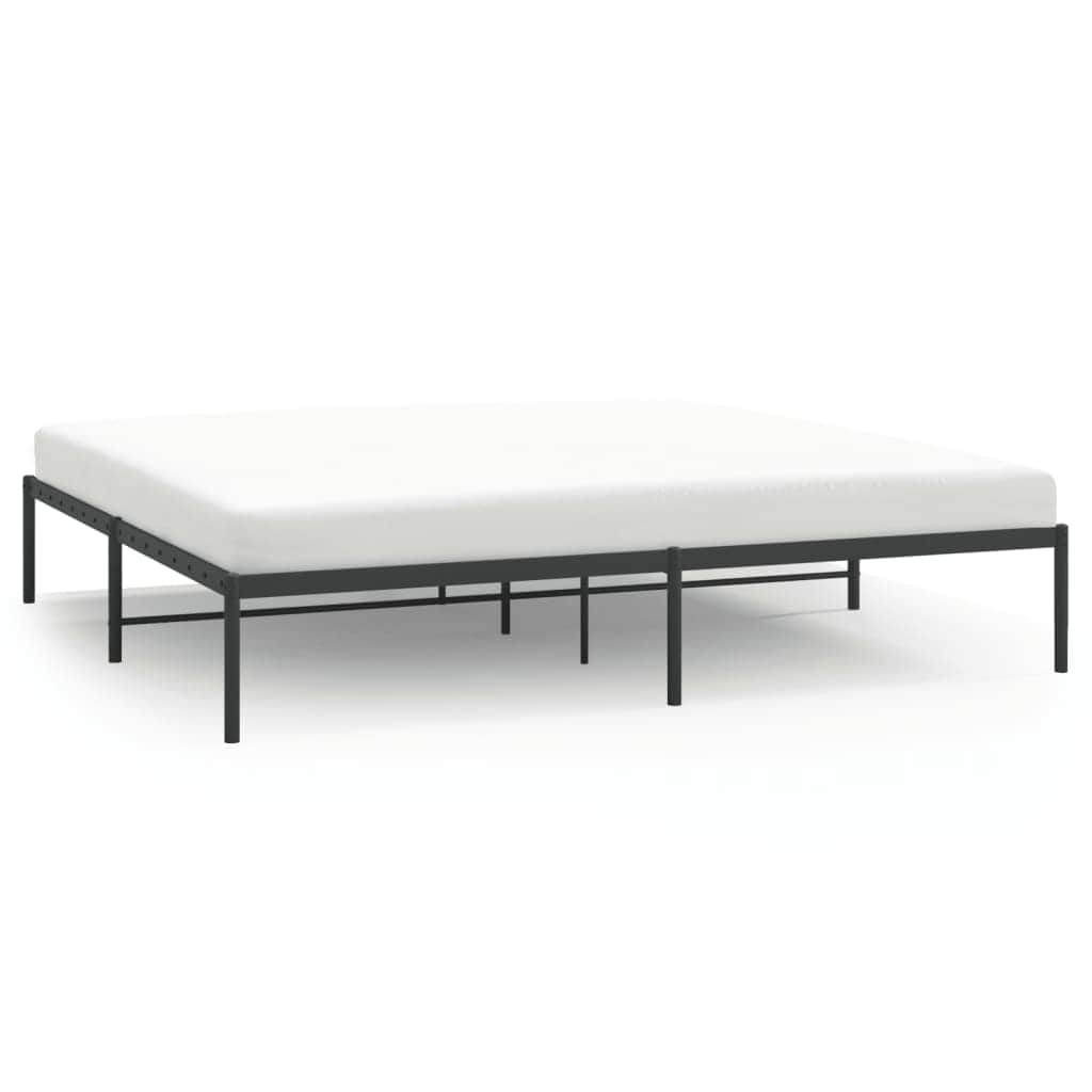 Sleek Black Double Metal Bed Frame