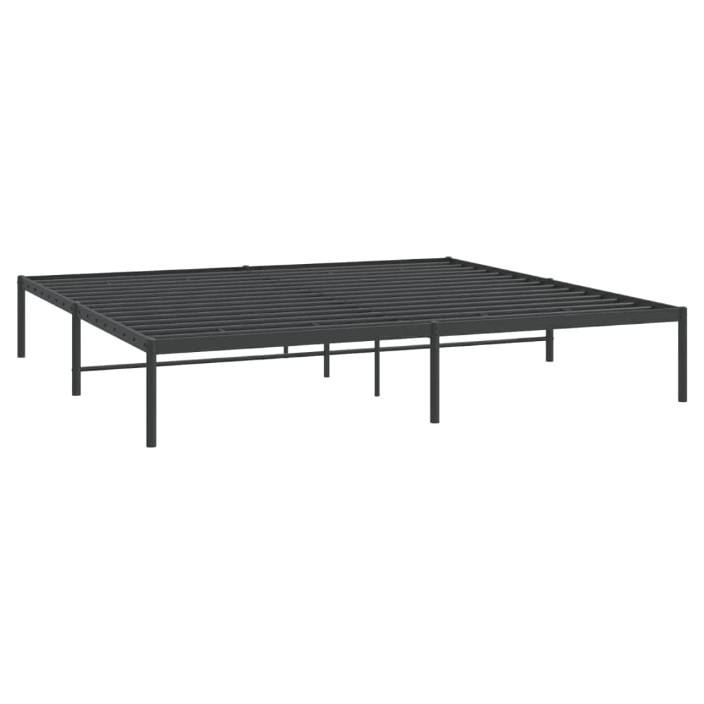 Sleek Black Double Metal Bed Frame