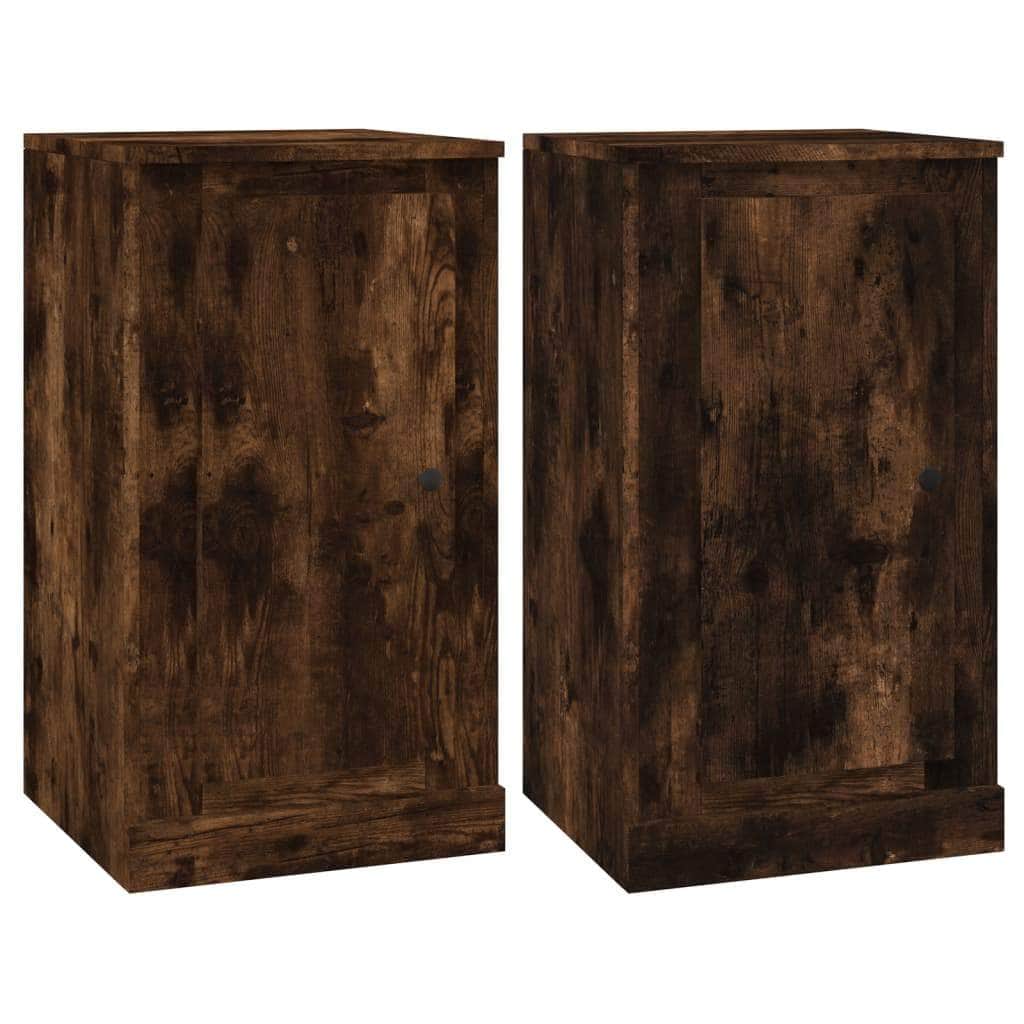 Sleek Duo: Set of 2 Sonoma Oak Engineered Wood Sideboard