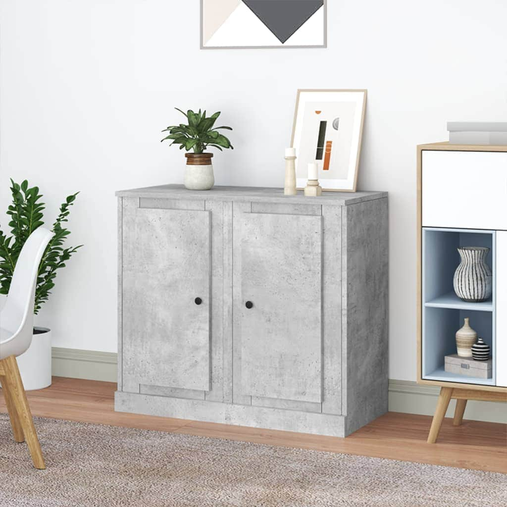 Sleek Duo: Set of 2 Sonoma Oak Engineered Wood Sideboard