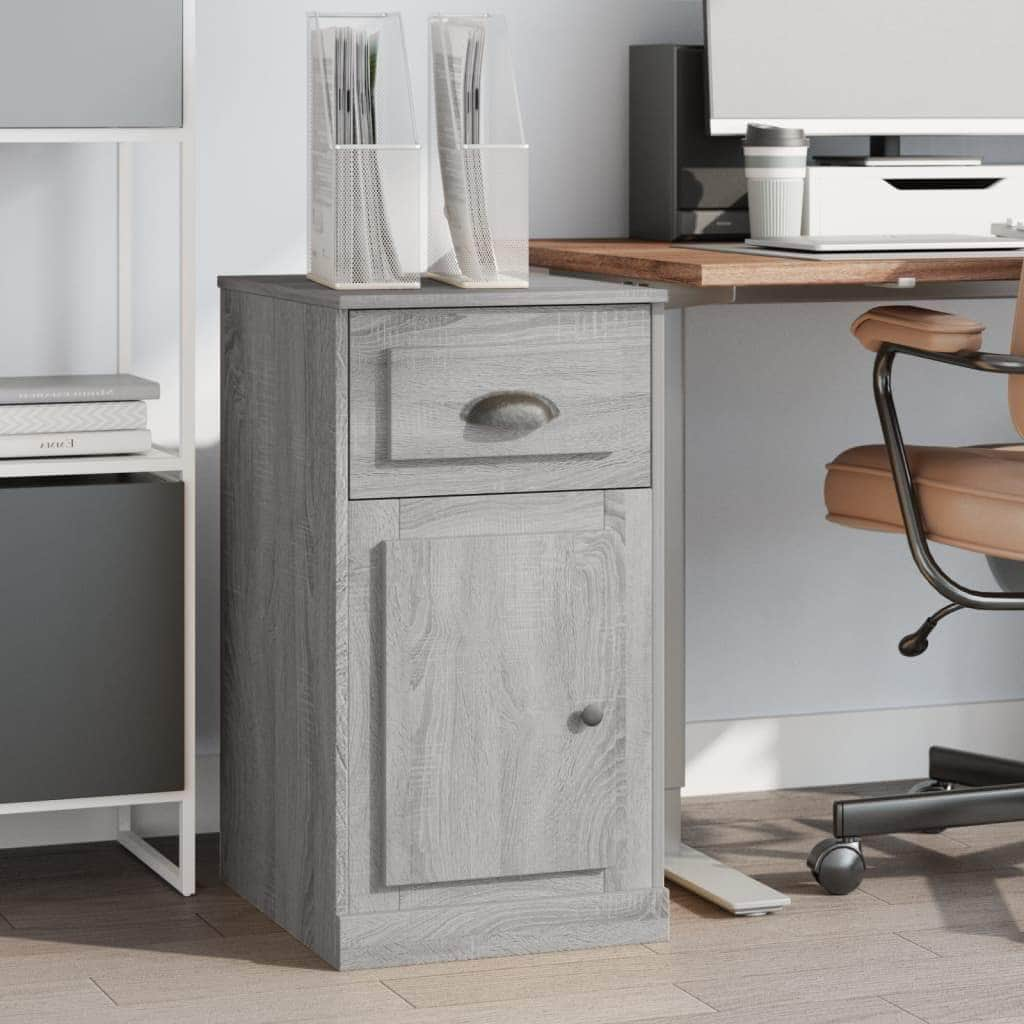 Sleek Engineered White Timber Sideboard with Storage Compartment