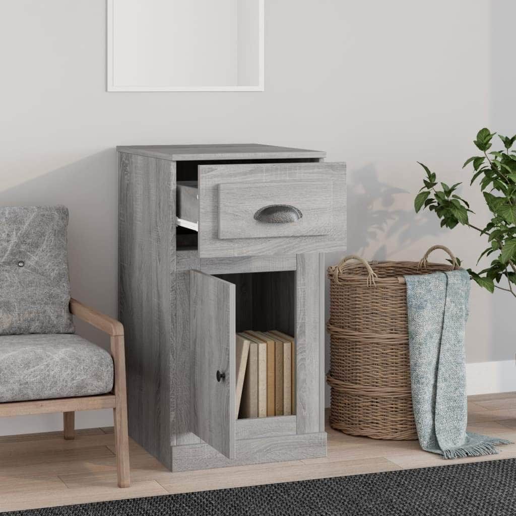 Sleek Engineered White Timber Sideboard with Storage Compartment