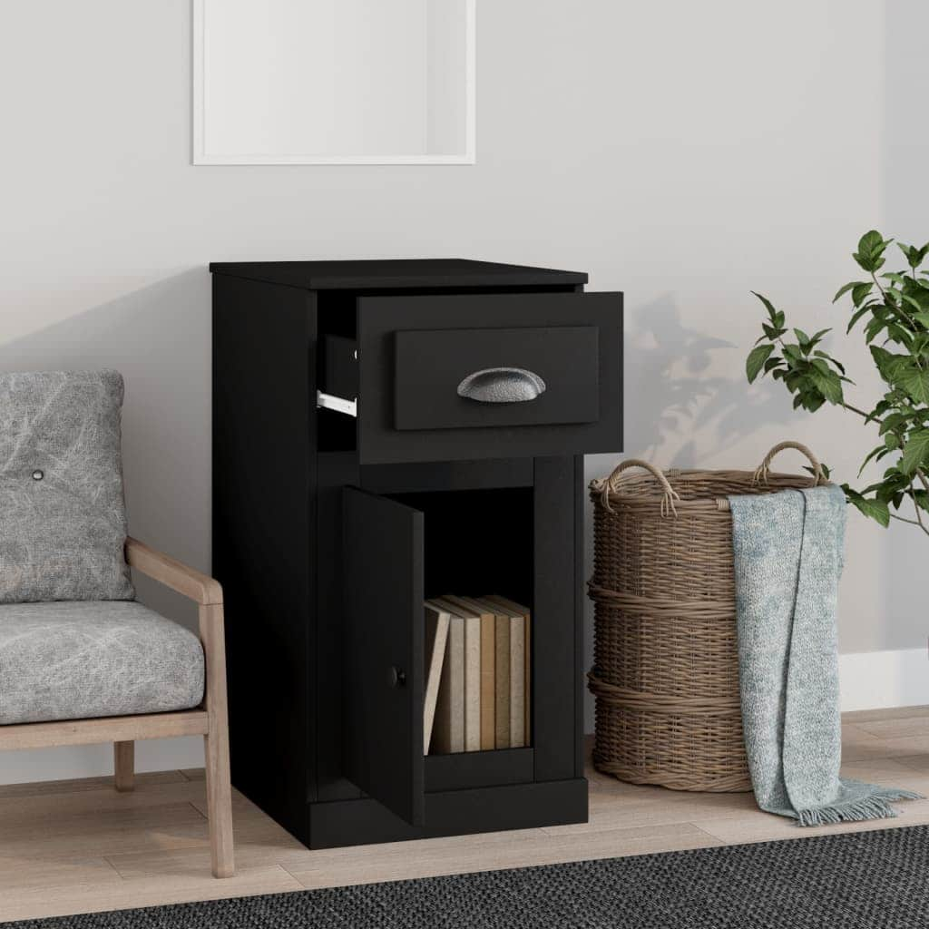 Sleek Engineered White Timber Sideboard with Storage Compartment