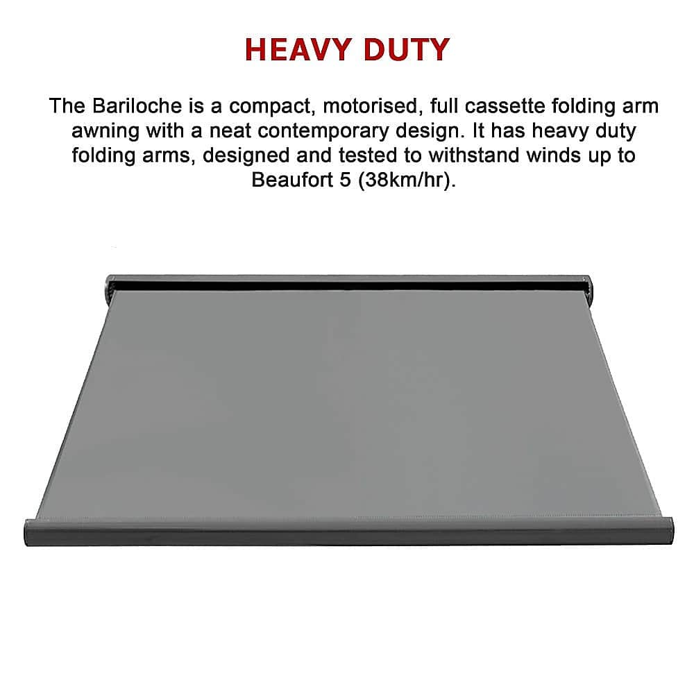 Sleek Motorised Retractable Awning - Heavy-Duty Full Cassette