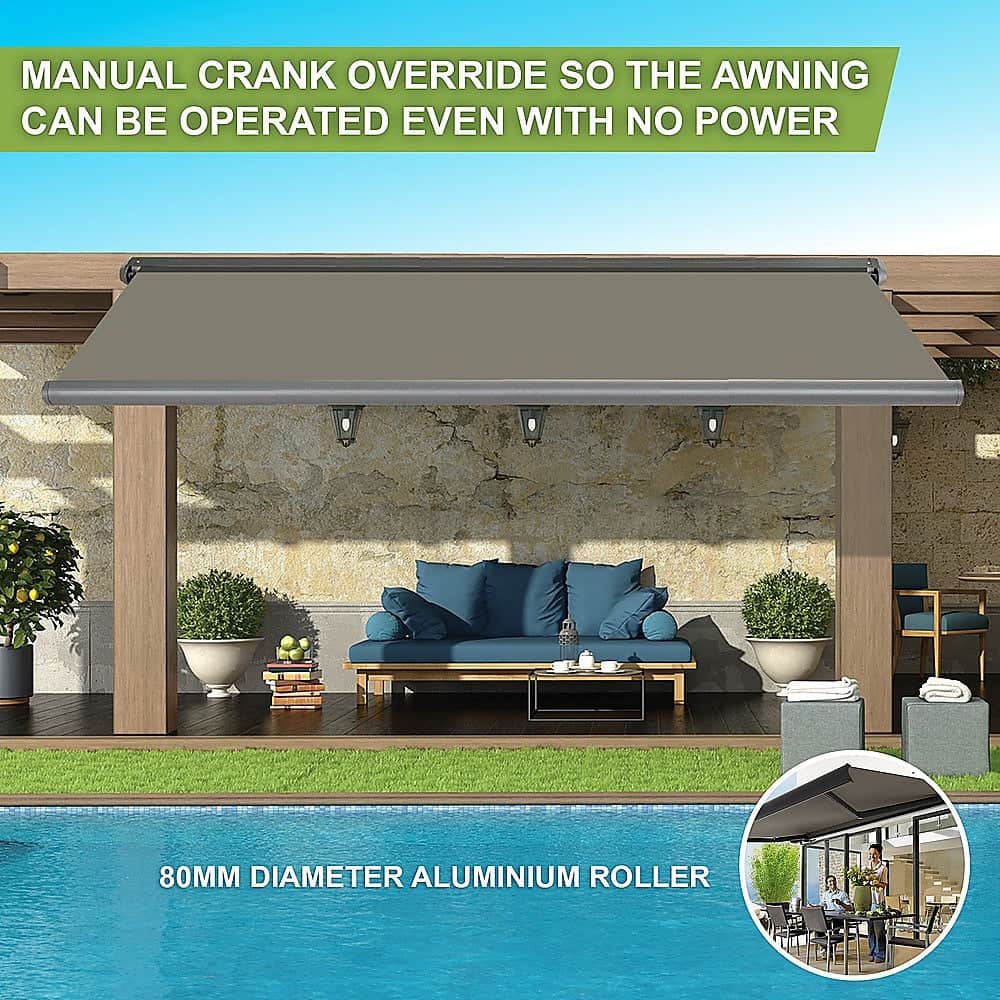 Sleek Motorised Retractable Awning - Heavy-Duty Full Cassette