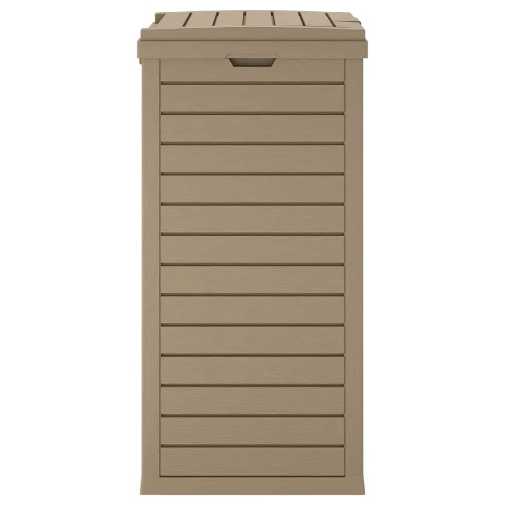 Sleek Outdoor Waste Solution: Black Polypropylene Garbage Bin