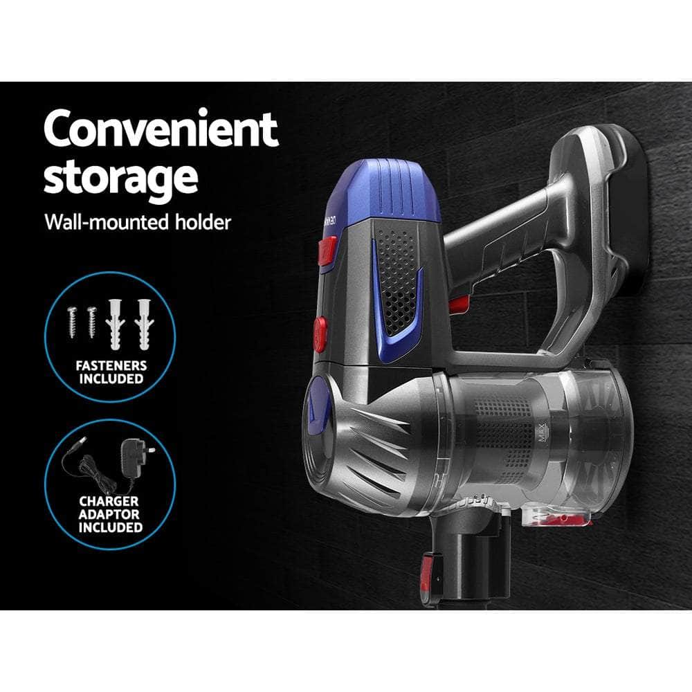 Sleek Red Cordless Stick Vacuum Cleaner - 150W