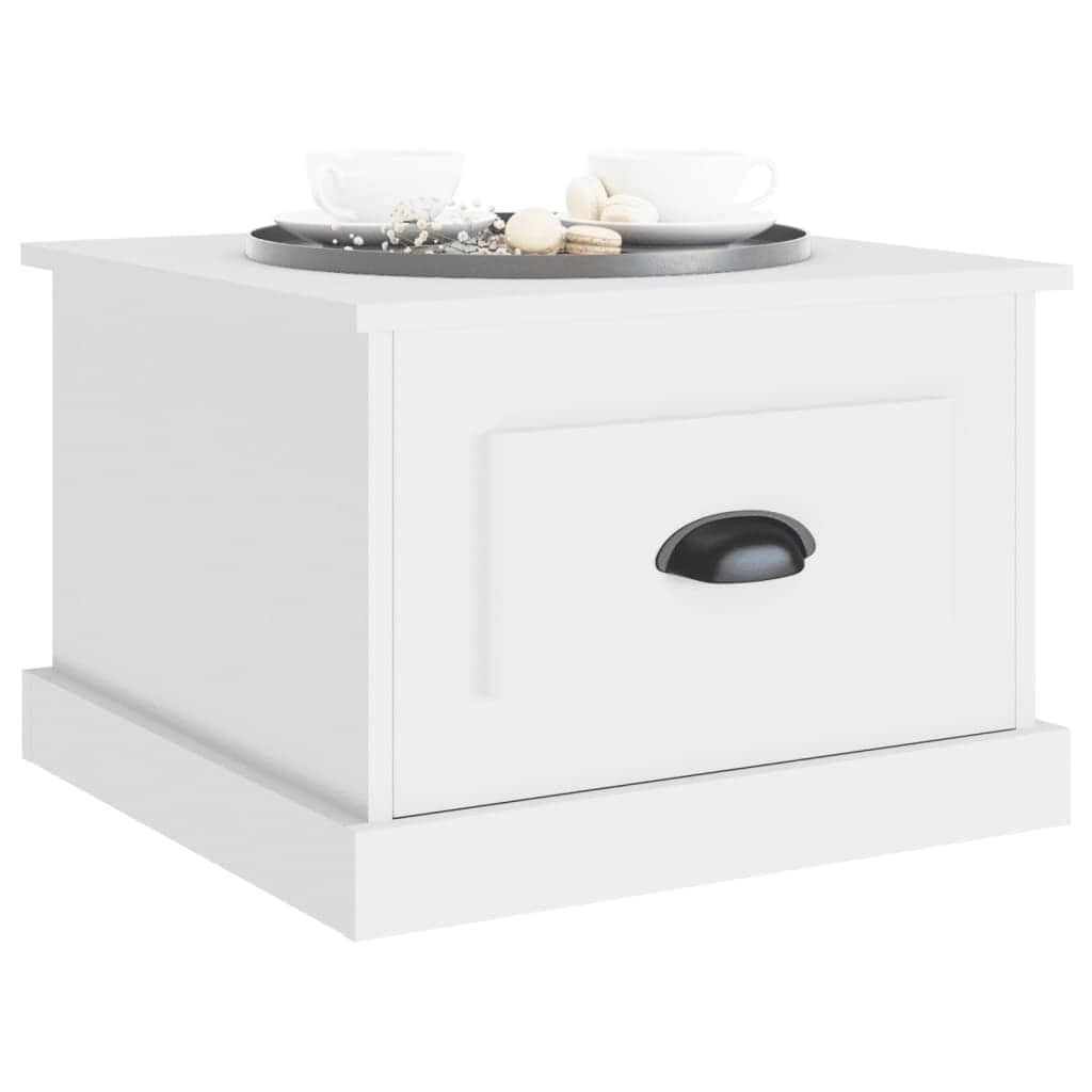 Sleek Simplicity: White Engineered Wood Coffee Table for Modern Living