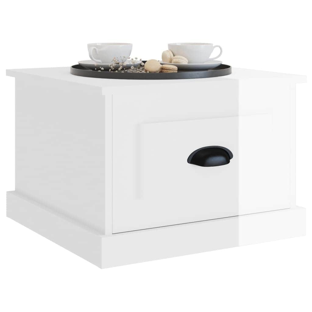 Sleek Simplicity: White Engineered Wood Coffee Table for Modern Living
