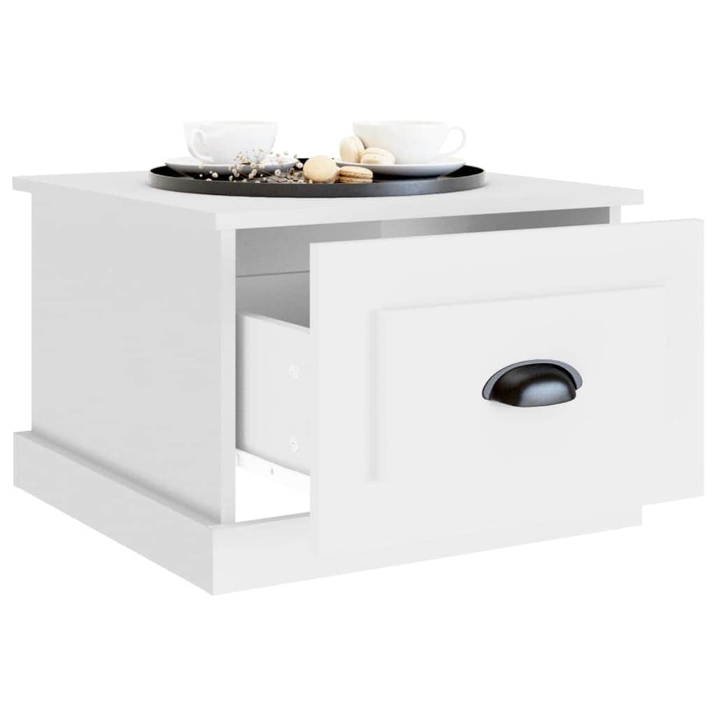 Sleek Simplicity: White Engineered Wood Coffee Table for Modern Living